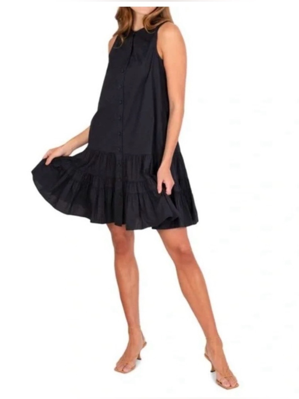 Joie Limited Edition Black Sleeveless
Tiered Mini Dress Medium